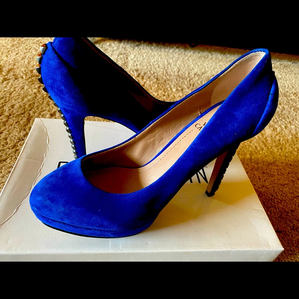 VC Colbalt Blue Platform Studded Heels